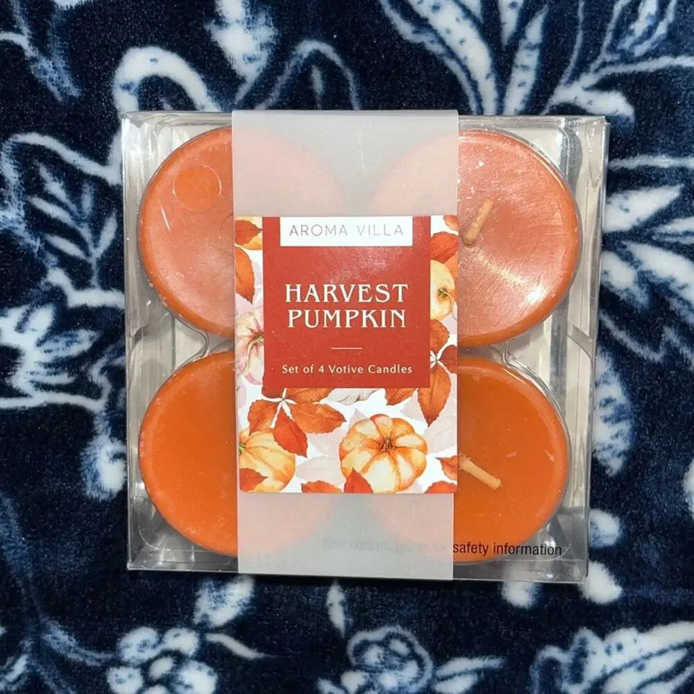 NWT! 2pc Home Fragrance “Harvest Pumpkin” Votives & Scented Sachets Set